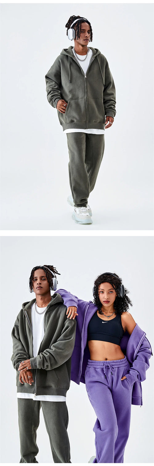 Obsidian Phoenix Luxury 350gsm Fleece Sweatpants - Unisex Casual Loose-Fit Warm Joggers in 18 Colors
