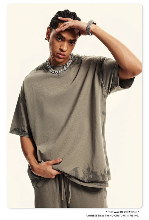 Obsidian Phoenix Unisex Luxury Paint Washed T-Shirt - 305gsm High Street Cotton O-Neck Tee