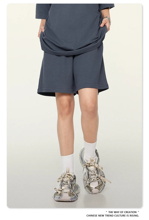 Obsidian Phoenix Unisex Luxury Quick-Dry Shorts - 280gsm Loose-Fit Breathable Solid Shorts