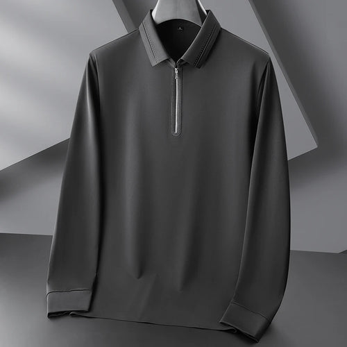 Obsidian Phoenix Luxury Zipper Polo Shirt