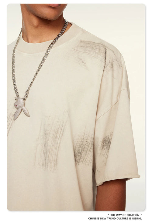 Obsidian Phoenix Unisex Luxury Paint Washed T-Shirt - 310gsm Vintage High Street Cotton Tee
