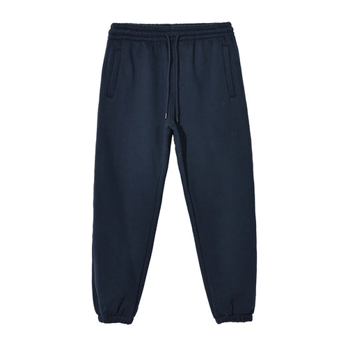 Obsidian Phoenix Unisex Luxury Fleece Sweatpants - 360gsm Loose-Fit Knitted Solid Tracksuit Pants