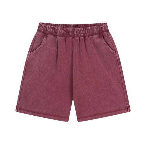 Obsidian Phoenix Unisex Luxury Batik Washed Shorts - 400gsm High Street Knee-Length Cotton Shorts