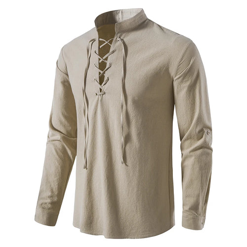 Celestial Comfort New Cotton Linen Long Sleeve Shirt - Celestial Comfort Clothing