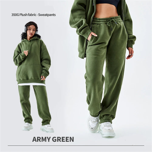Obsidian Phoenix Luxury 350gsm Fleece Sweatpants - Unisex Casual Loose-Fit Warm Joggers in 18 Colors