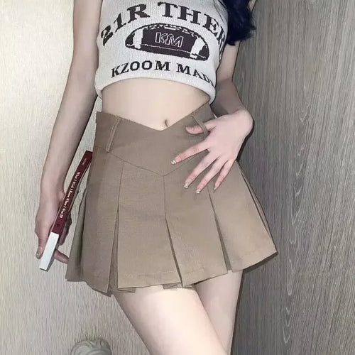 Celestial Comfort V-Waist Pleated Mini Skirt - Celestial Comfort Clothing