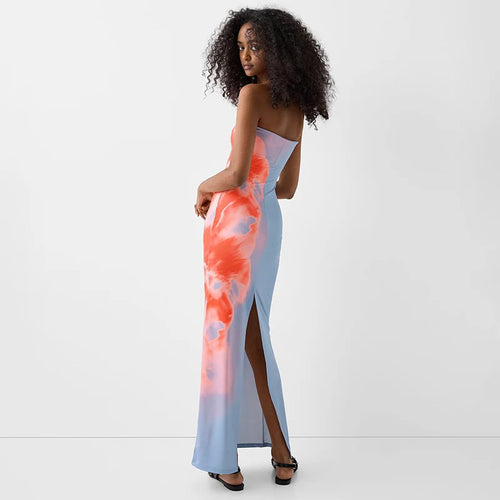 Obsidian Phoenix Women's Luxury Strapless Tube Maxi Dress