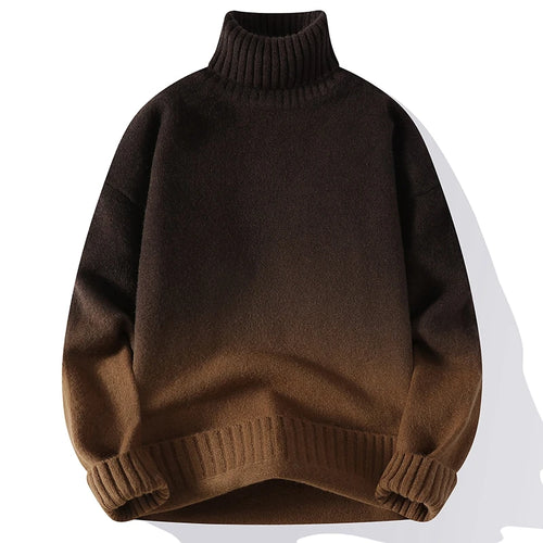 Obsidian Phoenix Luxury Cashmere Sweater - High-End Korean Style Turtleneck Men’s Christmas Jumper