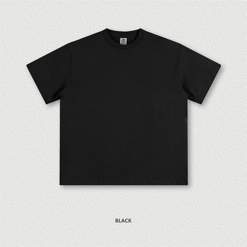 Obsidian Phoenix Unisex Luxury Heavyweight T-Shirt - 345gsm Solid Loose-Fit 100% Cotton Basic Tee