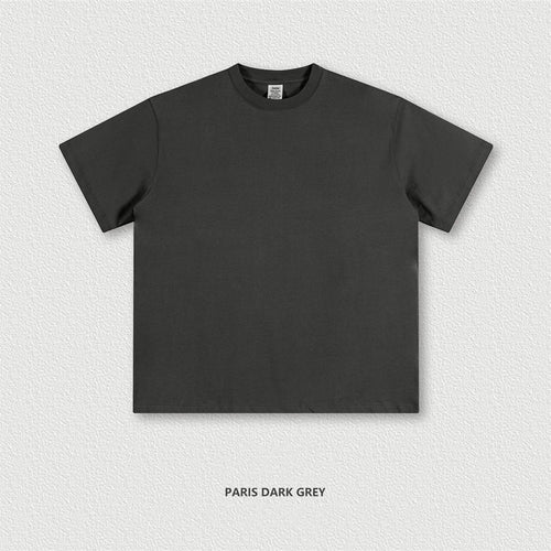 Obsidian Phoenix Unisex Luxury Heavyweight T-Shirt - 345gsm Solid Loose-Fit 100% Cotton Basic Tee