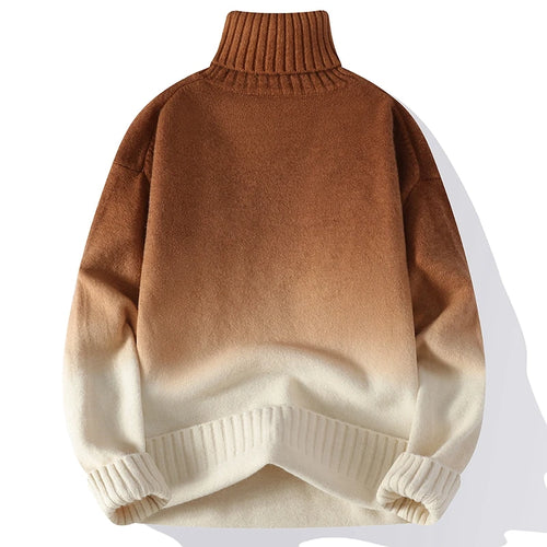 Obsidian Phoenix Luxury Cashmere Sweater - High-End Korean Style Turtleneck Men’s Christmas Jumper