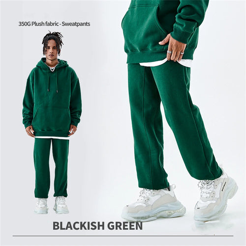 Obsidian Phoenix Luxury 350gsm Fleece Sweatpants - Unisex Casual Loose-Fit Warm Joggers in 18 Colors