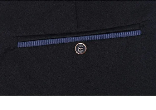 Obsidian Phoenix Men's Elastic Straight Pants - Business Casual Formal Trousers