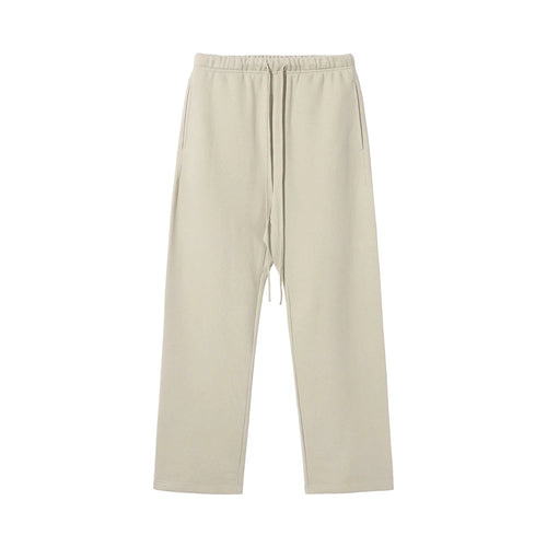 Obsidian Phoenix Unisex Luxury Loose Straight Pants - 365gsm Solid Drawstring Trousers