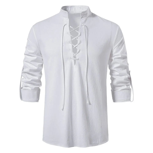 Celestial Comfort New Cotton Linen Long Sleeve Shirt - Celestial Comfort Clothing
