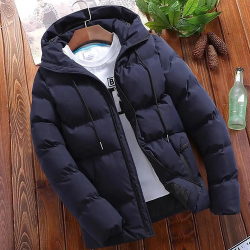 Obsidian Phoenix Men's Luxury Hooded Puffer Jacket