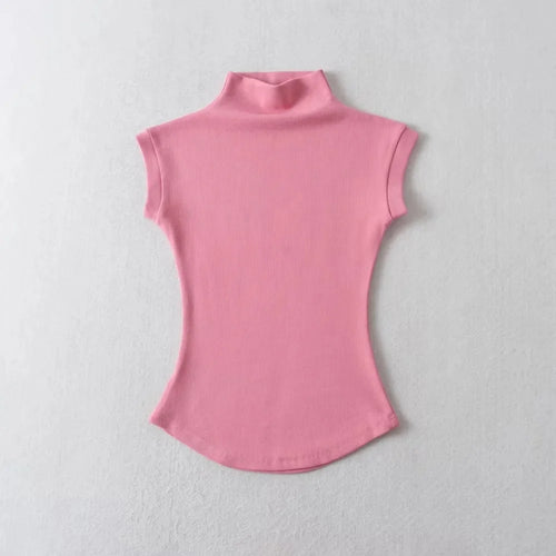 Obsidian Phoenix Women's Luxury Sleeveless Turtleneck Top