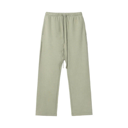 Obsidian Phoenix Unisex Luxury Loose Straight Pants - 365gsm Solid Drawstring Trousers