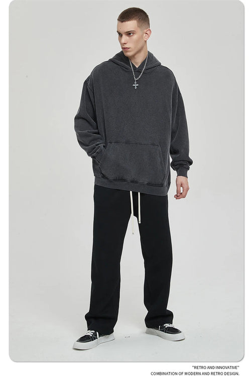 Obsidian Phoenix Faded Core Hoodie – Unisex Mineral Wash Edition