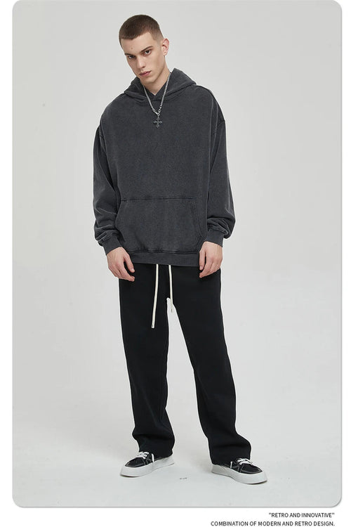 Obsidian Phoenix Faded Core Hoodie – Unisex Mineral Wash Edition