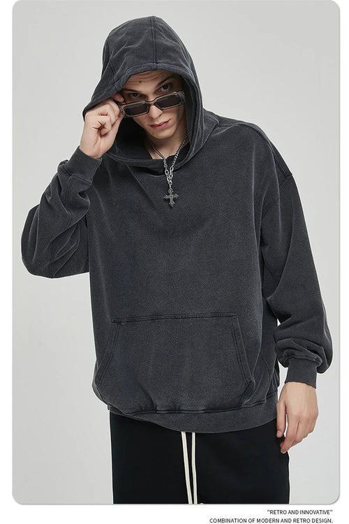 Obsidian Phoenix Faded Core Hoodie – Unisex Mineral Wash Edition