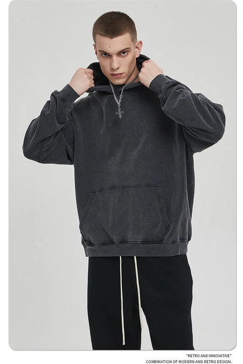 Obsidian Phoenix Faded Core Hoodie – Unisex Mineral Wash Edition